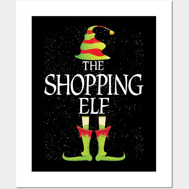 Shopping Elf Family Matching Christmas Group Funny Gift Wall Art by Davishasari